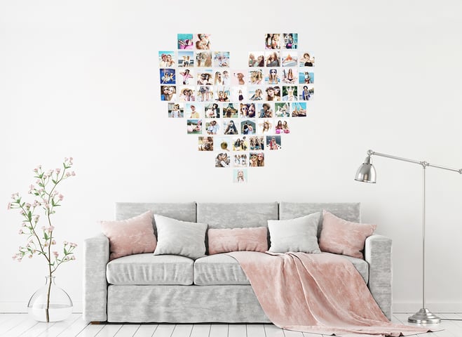 Heart Photo Wall para o dia dos namorados