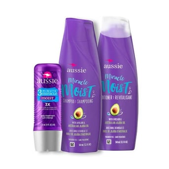 Kit aussie miracle moist shampoo acondicionador tratamiento profundo