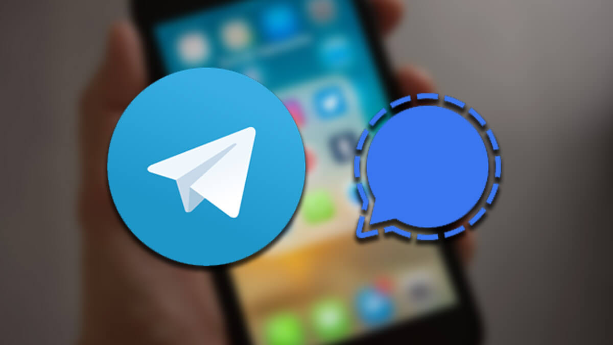 Abrindo espaço para outros aplicativos, Signal e Telegram