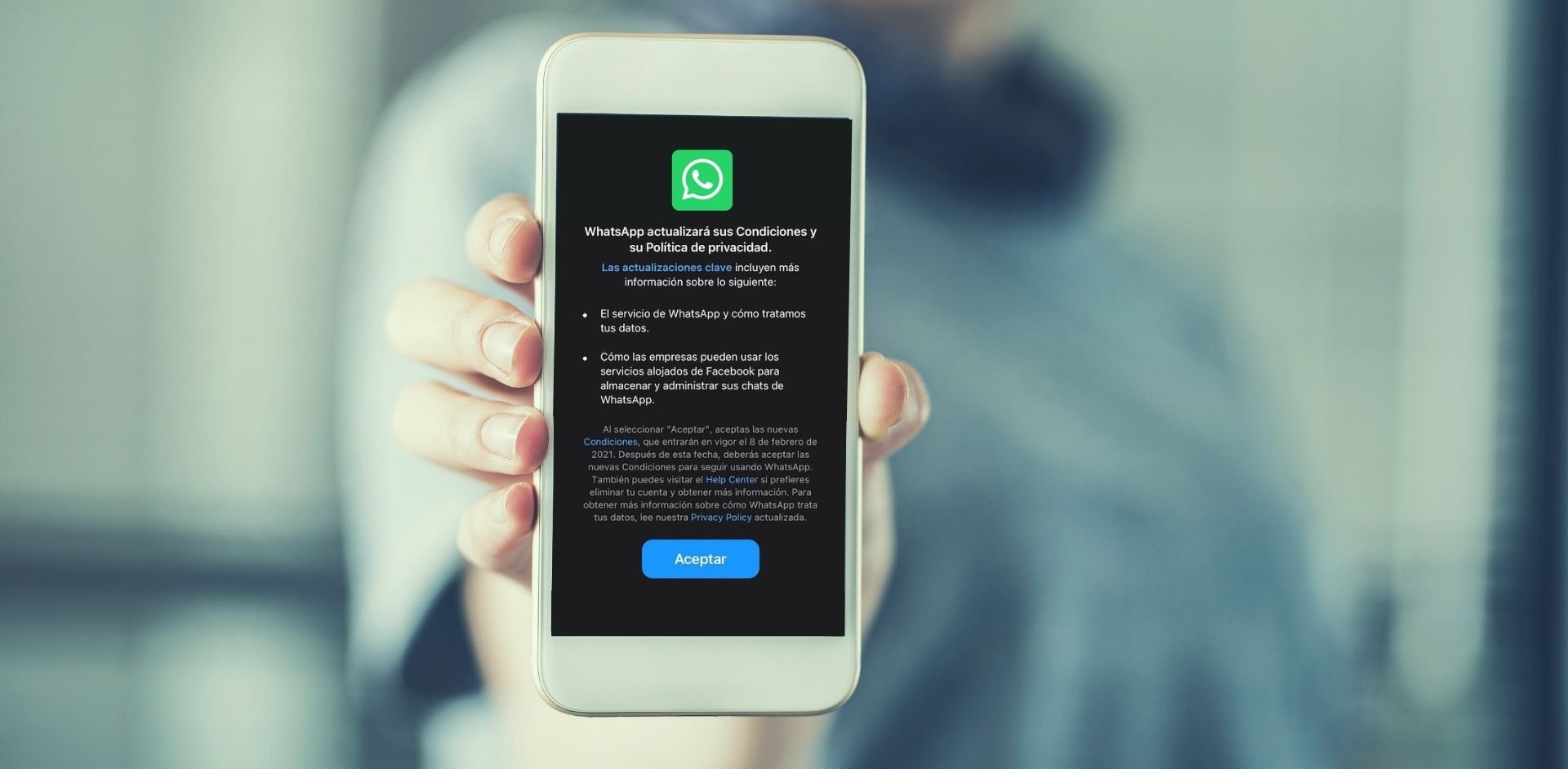 Novas políticas de privacidade para o Whatsapp