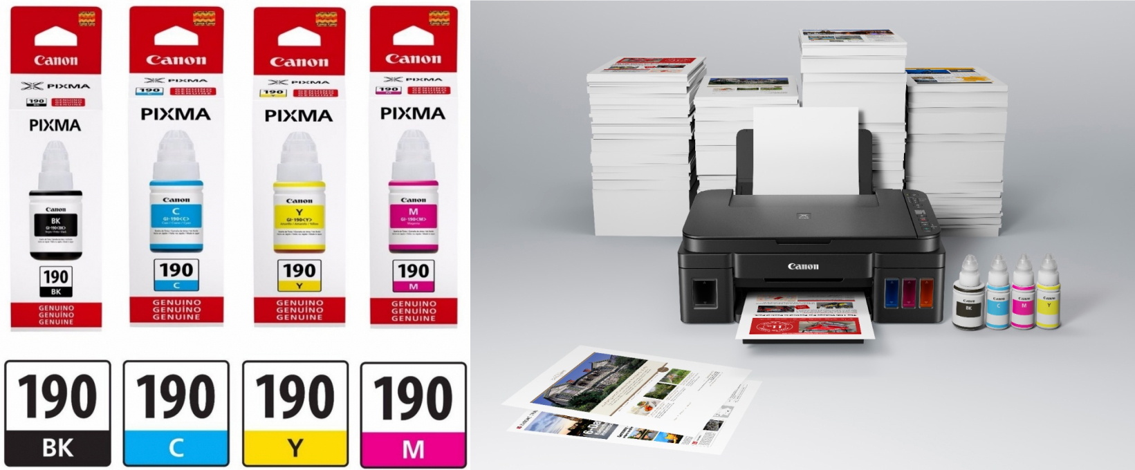 Impressora Canon Pixma G3110 com as tintas