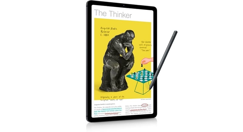 leyendo libro y haciendo anotaciones en el Tablet Samsung Galaxy Tab S6 Lite
