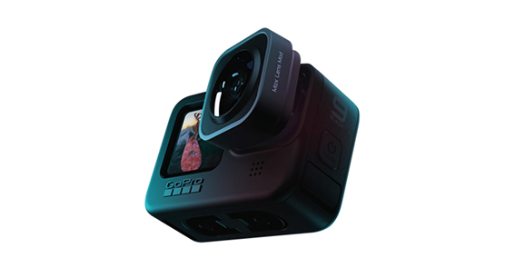 A nova lente Max intercambiável como o protagonista da GoPro hero 9.