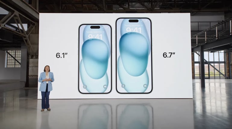 iphone 15 y 15 plus tamaños