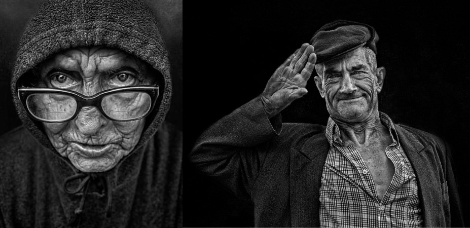 Fotos tomadas con cámara Sony sobre 2 ancianos